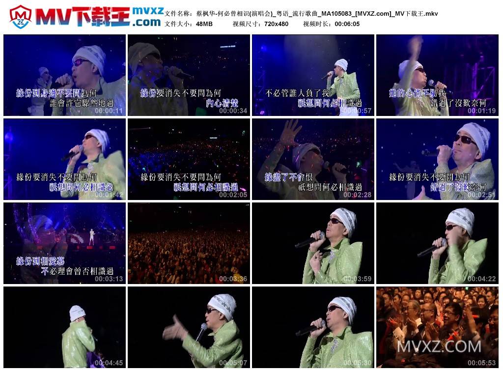 蔡枫华-何必曾相识(演唱会)_粤语_流行歌曲_MA105083